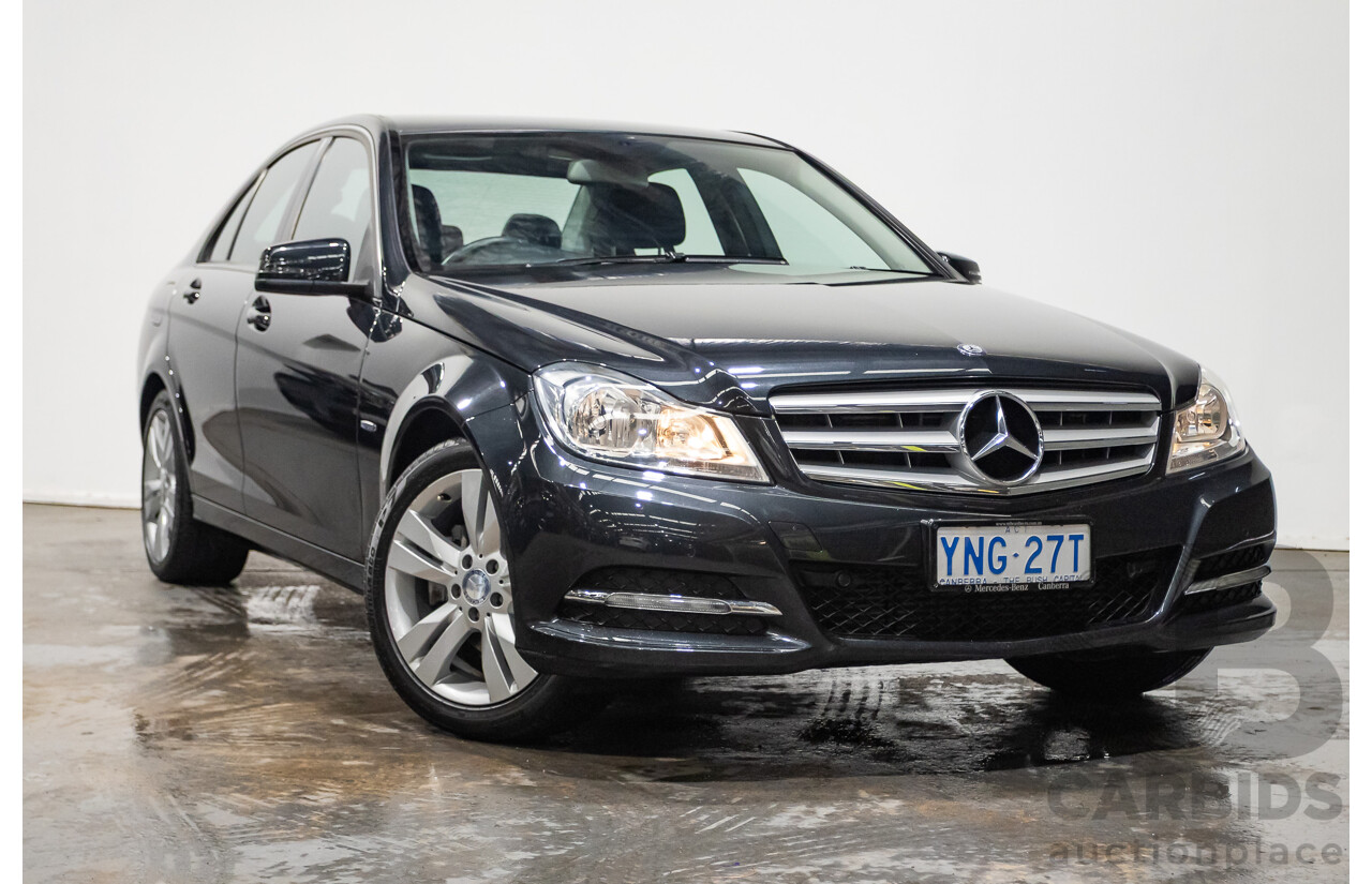 3/2012 Mercedes-Benz C200 BE W204 MY12 4d Sedan Magnetite Black Turbo 1.8L