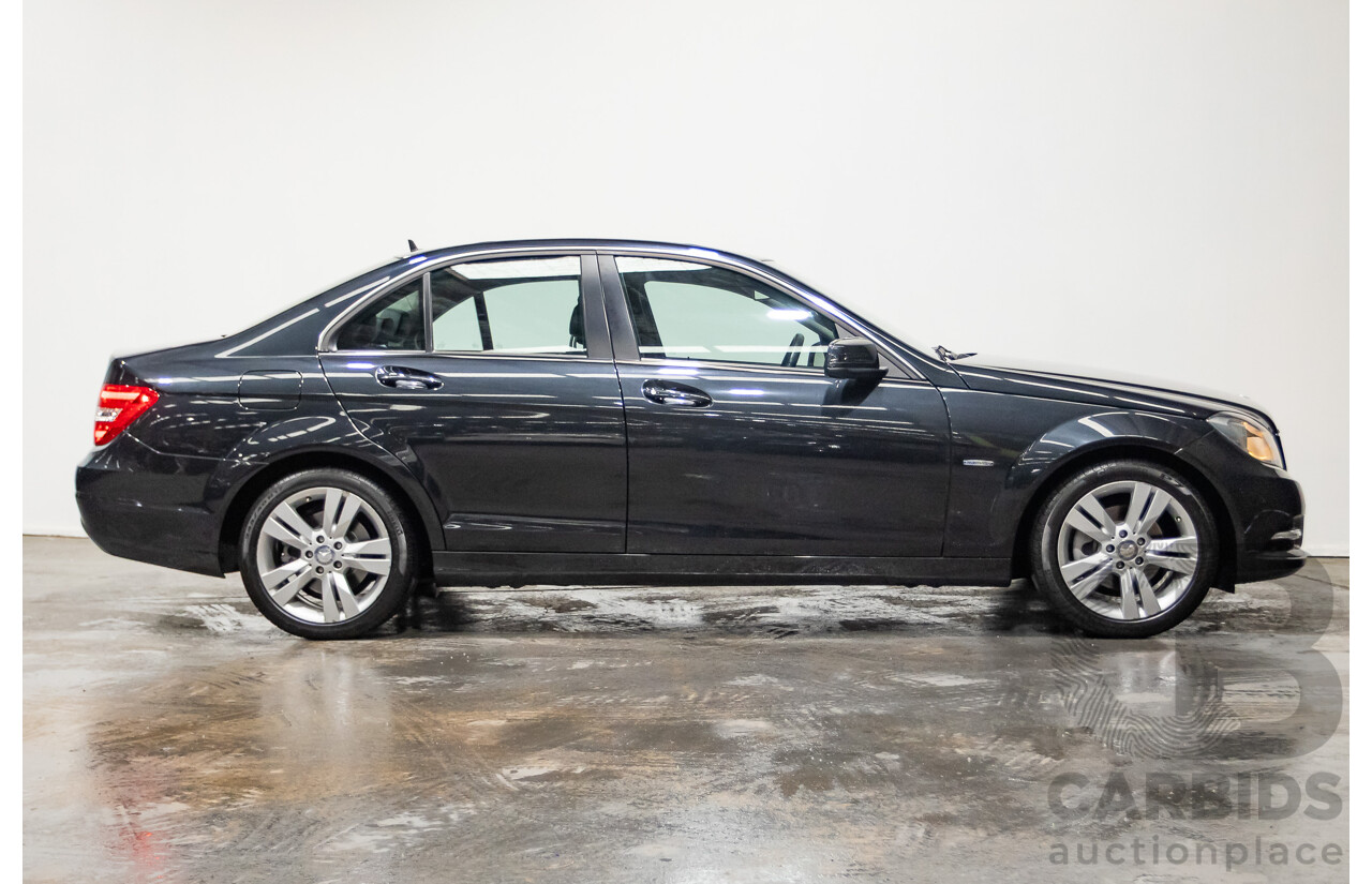 3/2012 Mercedes-Benz C200 BE W204 MY12 4d Sedan Magnetite Black Turbo 1.8L