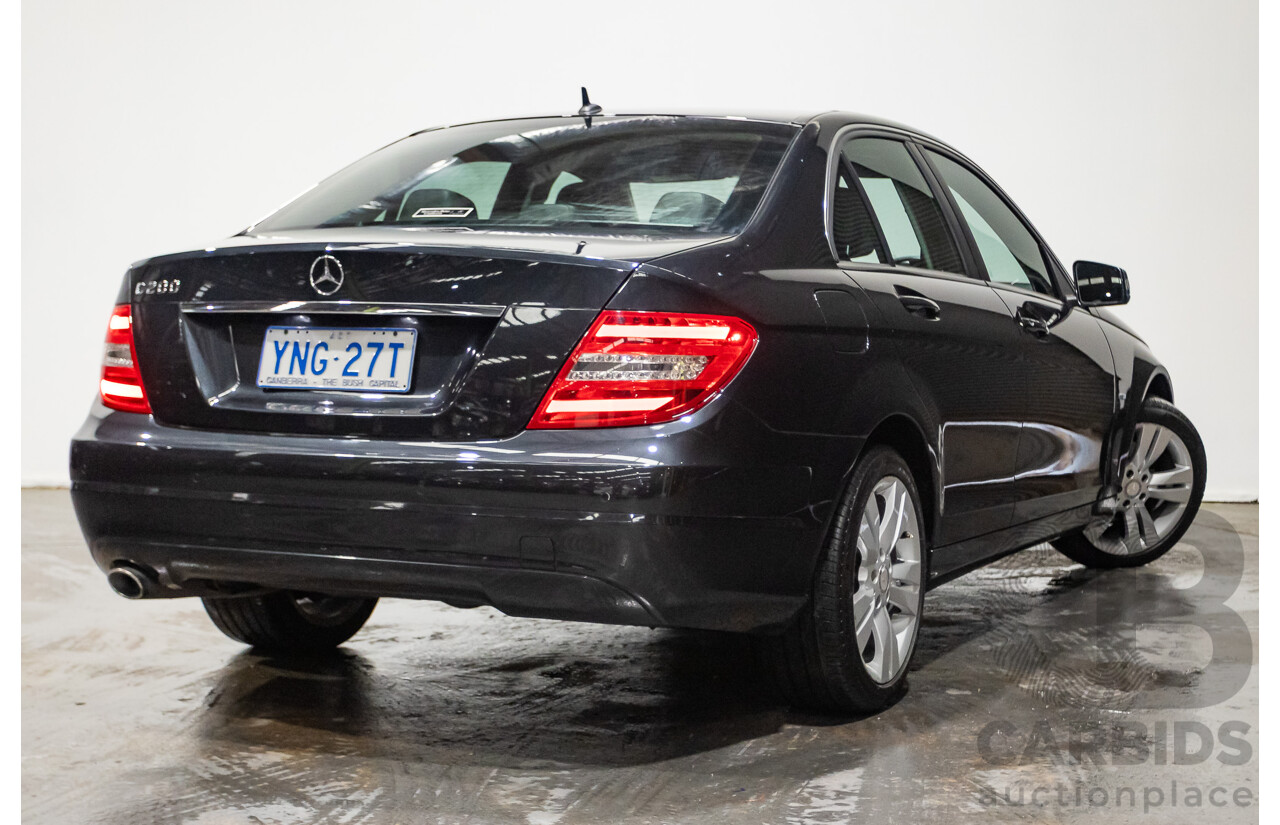 3/2012 Mercedes-Benz C200 BE W204 MY12 4d Sedan Magnetite Black Turbo 1.8L