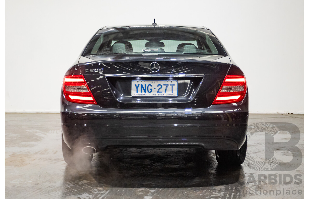 3/2012 Mercedes-Benz C200 BE W204 MY12 4d Sedan Magnetite Black Turbo 1.8L