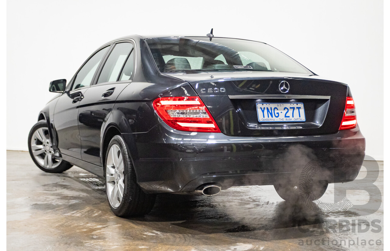 3/2012 Mercedes-Benz C200 BE W204 MY12 4d Sedan Magnetite Black Turbo 1.8L