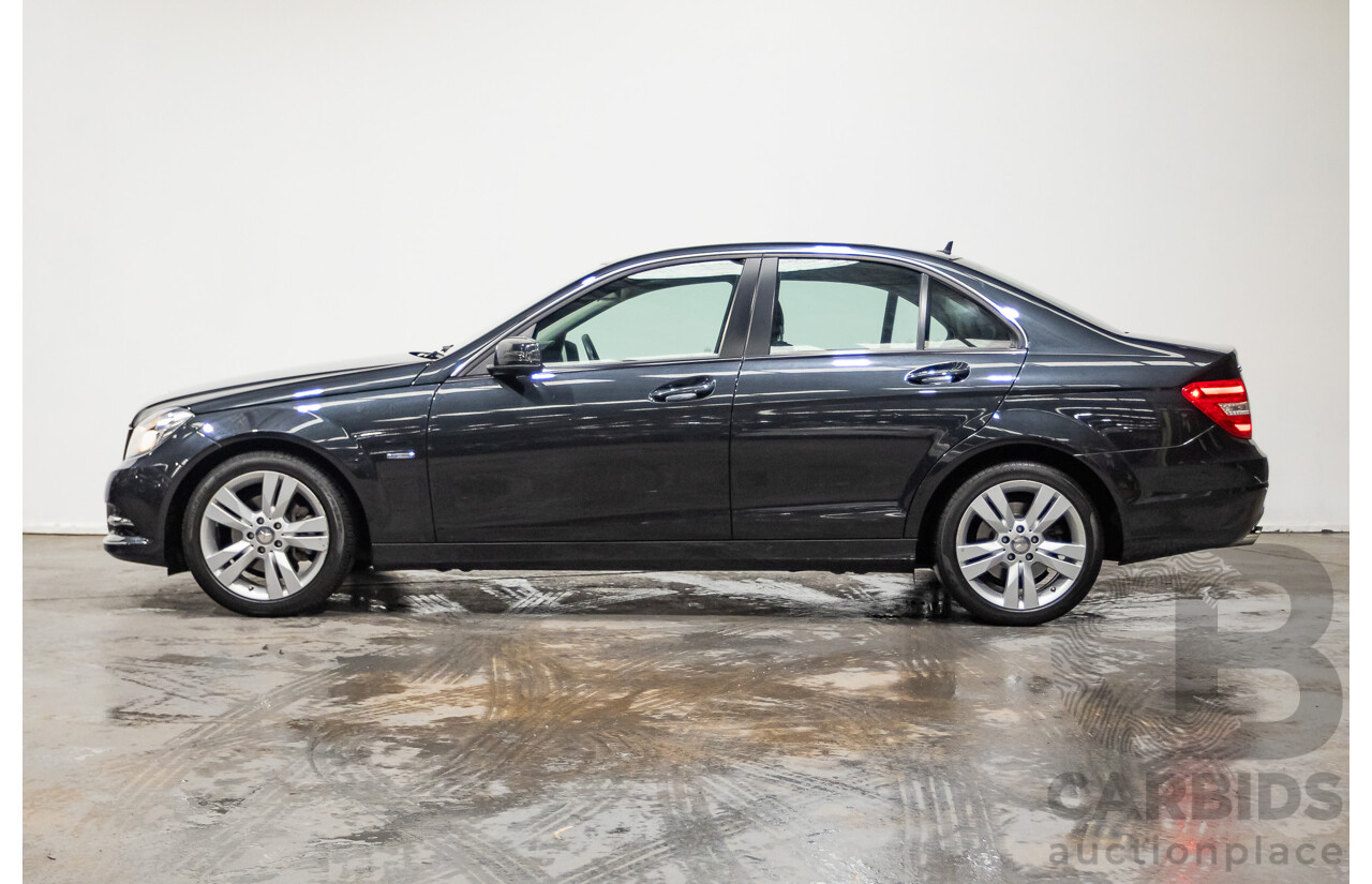 3/2012 Mercedes-Benz C200 BE W204 MY12 4d Sedan Magnetite Black Turbo 1.8L