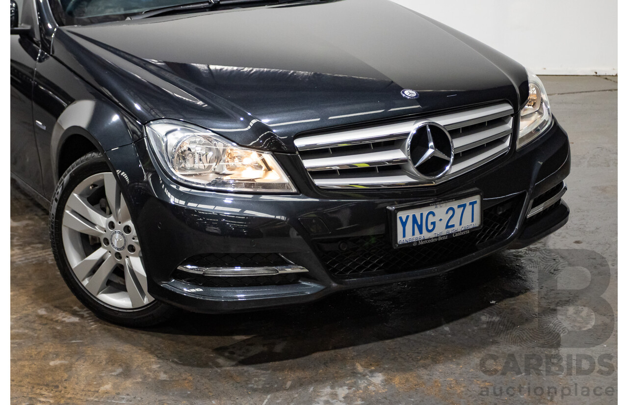3/2012 Mercedes-Benz C200 BE W204 MY12 4d Sedan Magnetite Black Turbo 1.8L