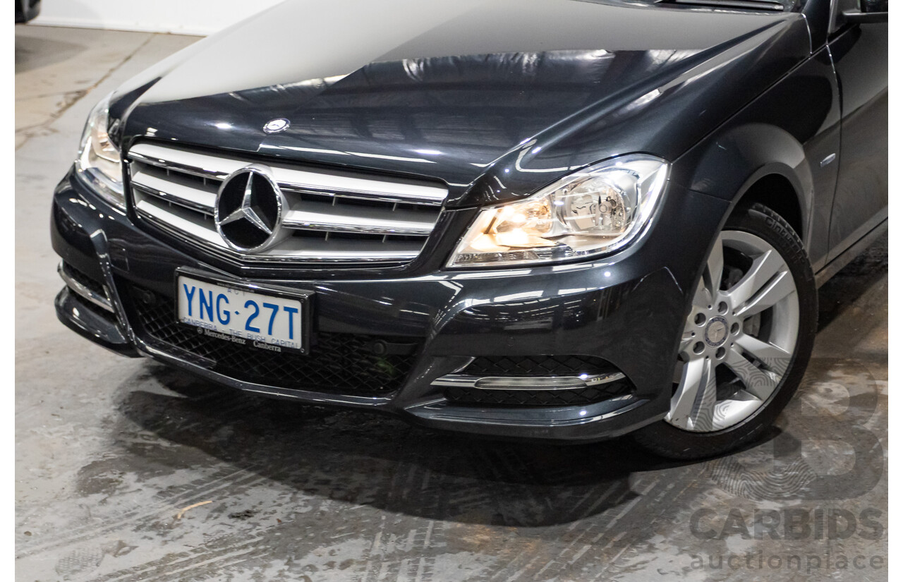 3/2012 Mercedes-Benz C200 BE W204 MY12 4d Sedan Magnetite Black Turbo 1.8L