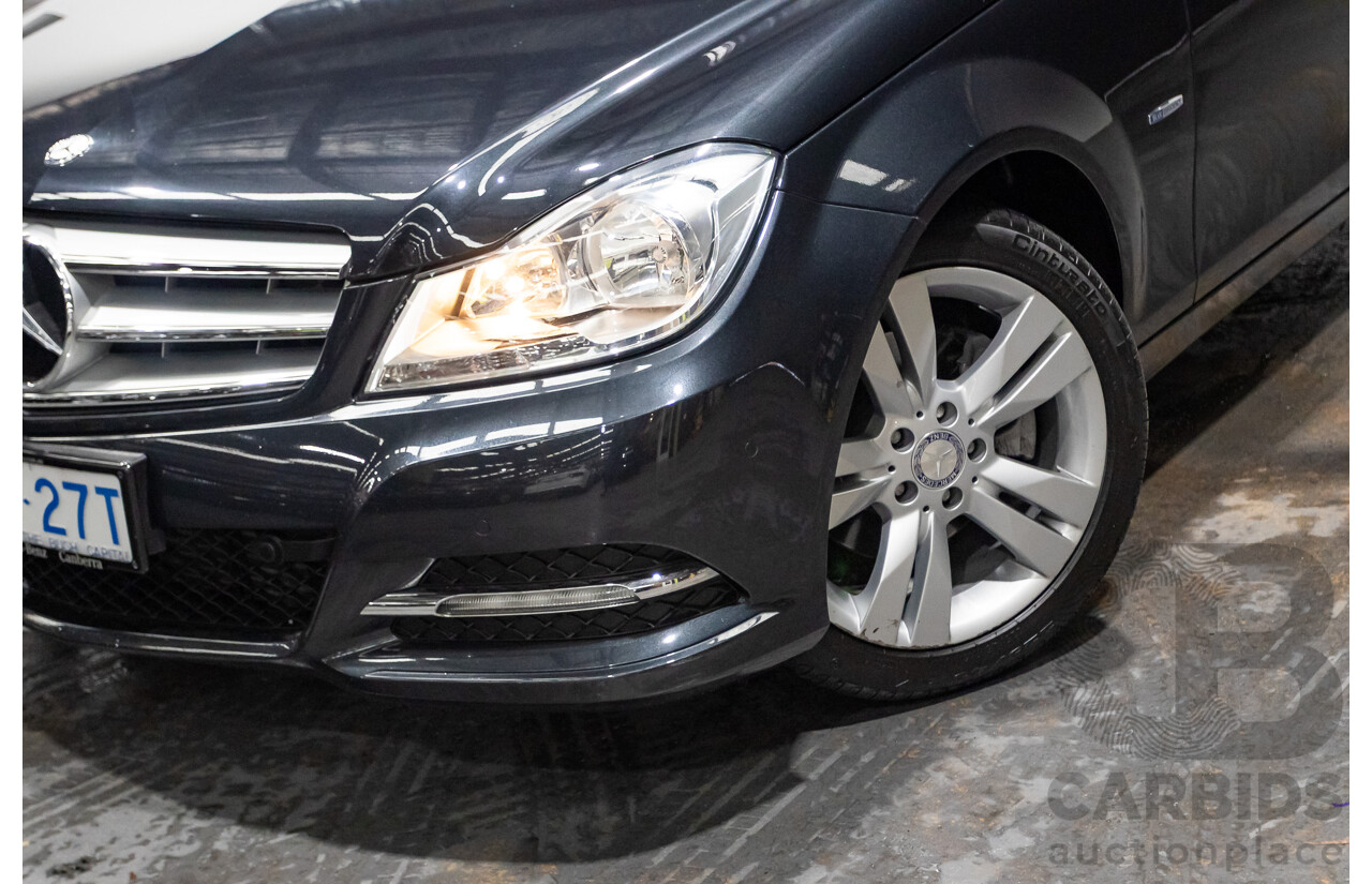 3/2012 Mercedes-Benz C200 BE W204 MY12 4d Sedan Magnetite Black Turbo 1.8L