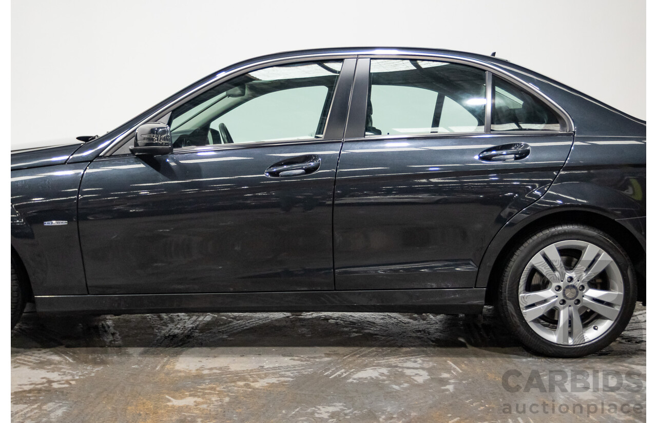 3/2012 Mercedes-Benz C200 BE W204 MY12 4d Sedan Magnetite Black Turbo 1.8L