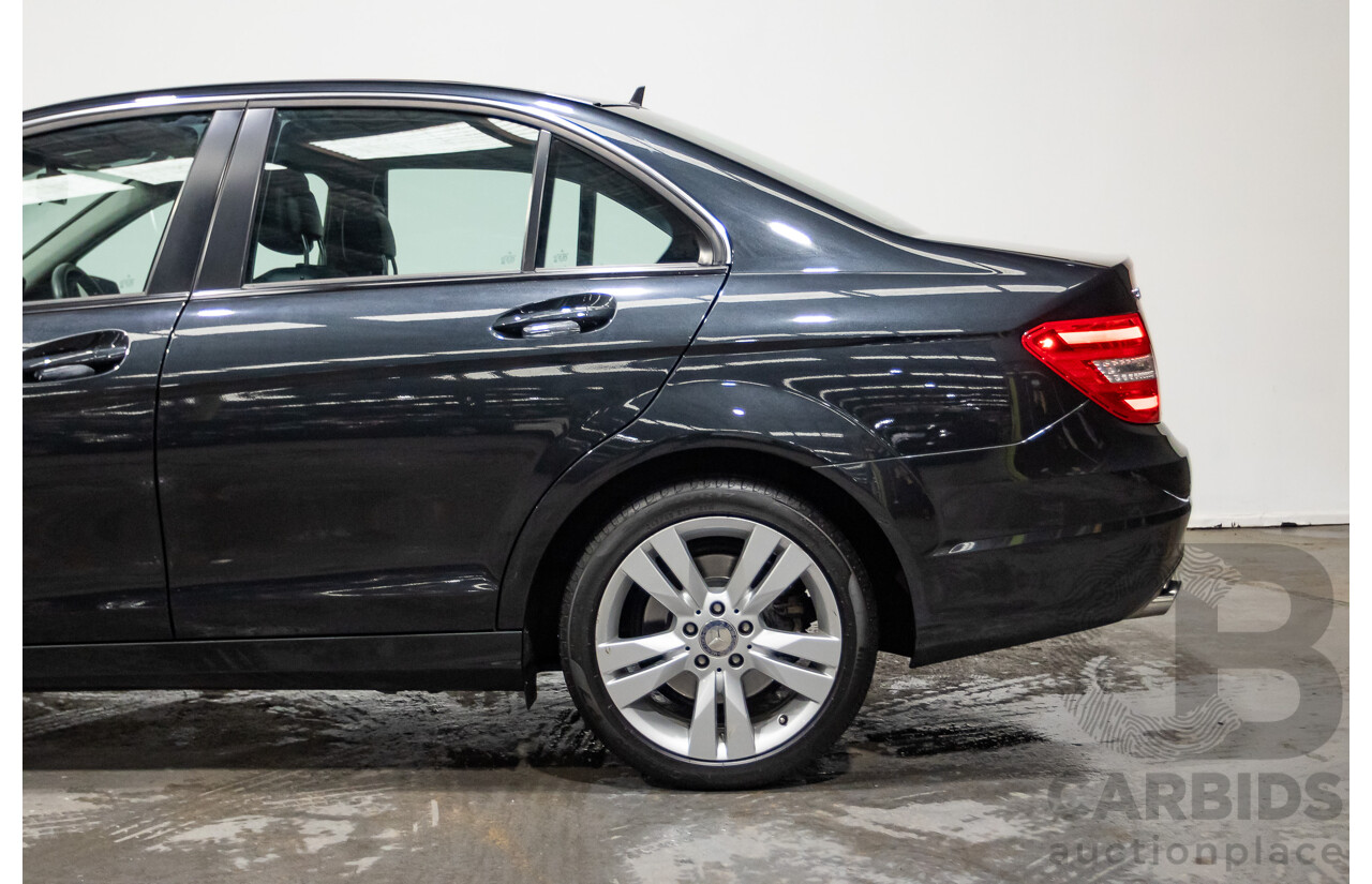 3/2012 Mercedes-Benz C200 BE W204 MY12 4d Sedan Magnetite Black Turbo 1.8L