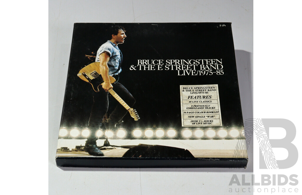 Bruce Springsteen & the E Street Band Live 1975-85 Box Set , Five Vinyl Record LP Box Set Including Booklet