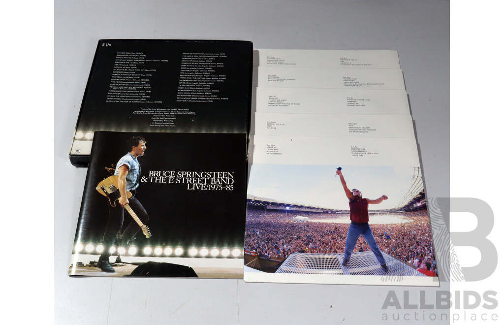 Bruce Springsteen & the E Street Band Live 1975-85 Box Set , Five Vinyl Record LP Box Set Including Booklet