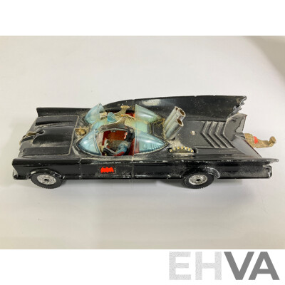 Vintage Corgi Toys Diecast Batmobile with Bat-Boat and Trailer, Made in Great Britain