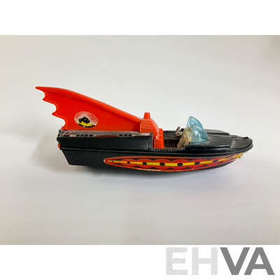 Vintage Corgi Toys Diecast Batmobile with Bat-Boat and Trailer, Made in Great Britain