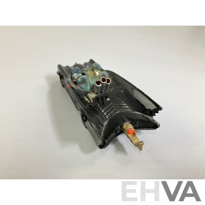 Vintage Corgi Toys Diecast Batmobile with Bat-Boat and Trailer, Made in Great Britain