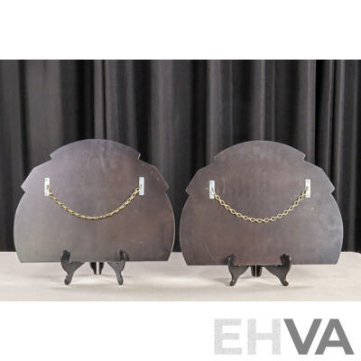 Pair of Art Deco Style Fan Shaped Mirrors