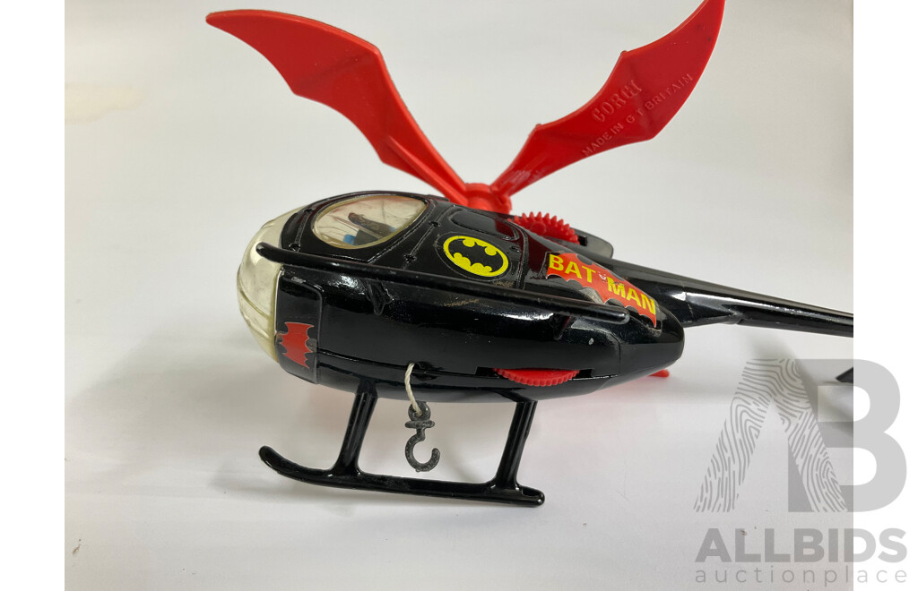 Vintage Corgi Toys Diecast Bat-Copter, Made in Great Britain