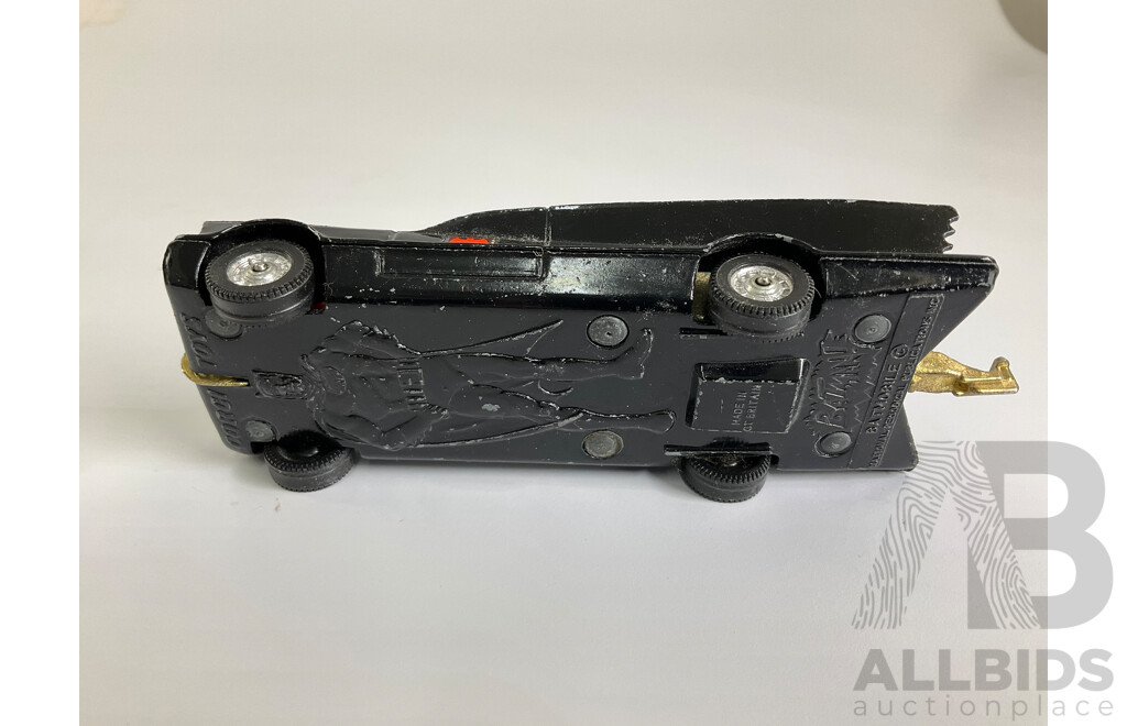 Vintage Corgi Toys Diecast Batmobile with Bat-Boat and Trailer, Made in Great Britain