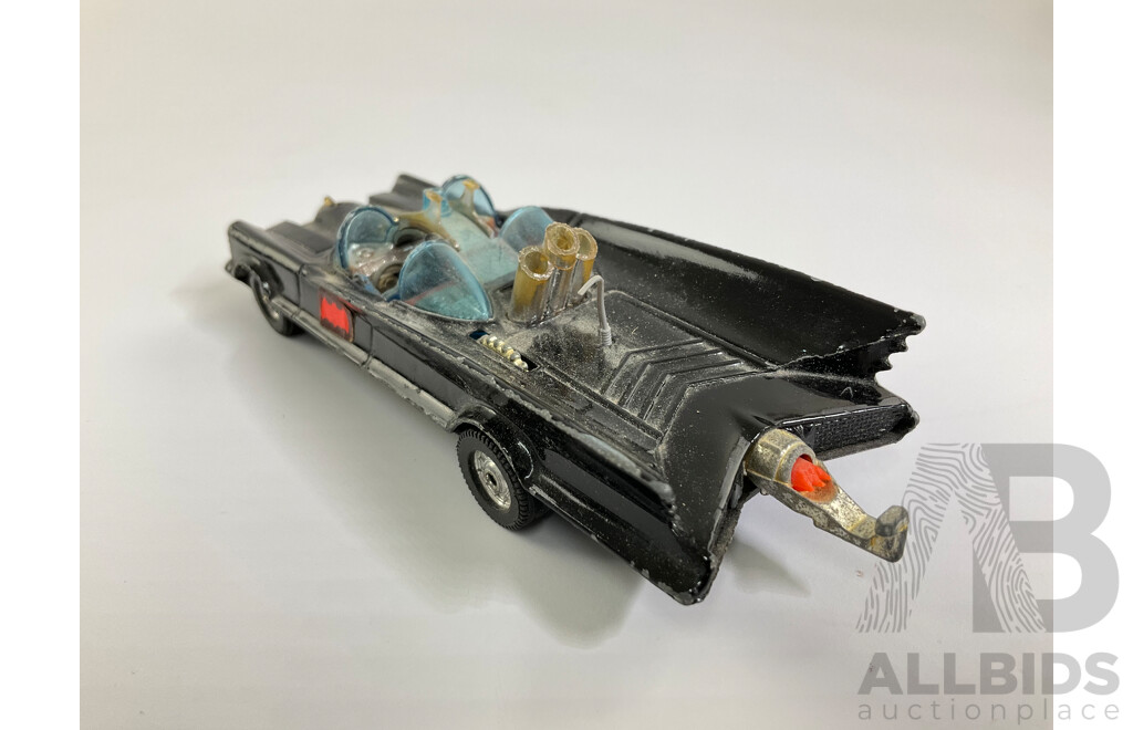 Vintage Corgi Toys Diecast Batmobile with Batman, Robin and Two Missiles Made in Great Britain