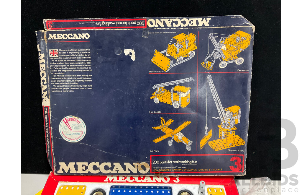 Vintage John Sands Monopoly Board Game with Meccano Number Three Set