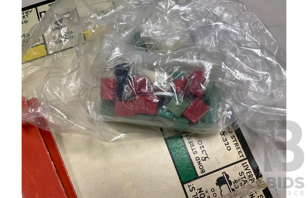 Vintage John Sands Monopoly Board Game with Meccano Number Three Set