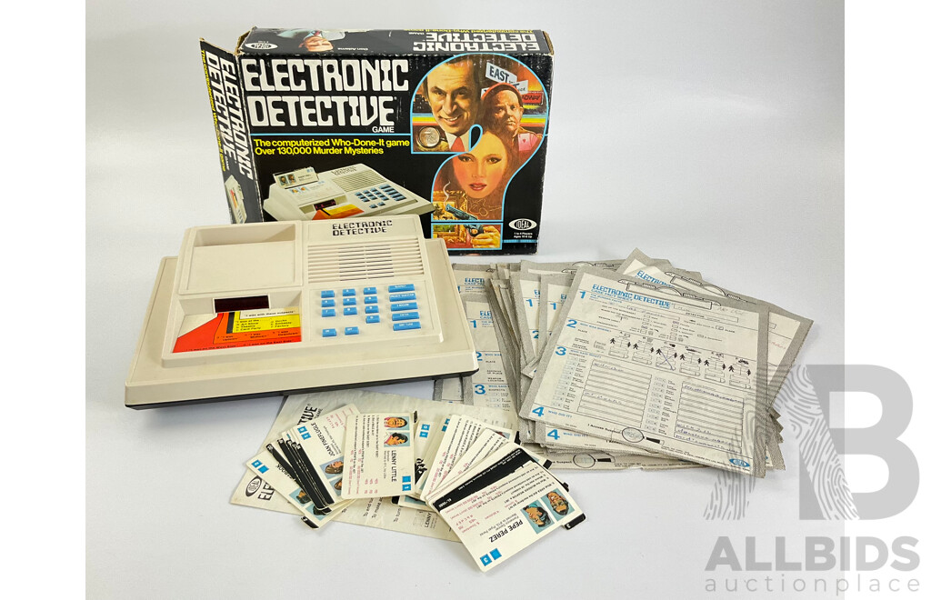 Vintage Ideal Electronic Detective with Original Box and Record