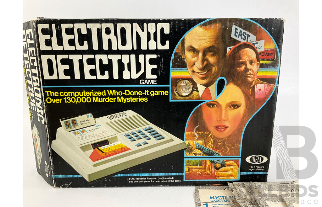Vintage Ideal Electronic Detective with Original Box and Record