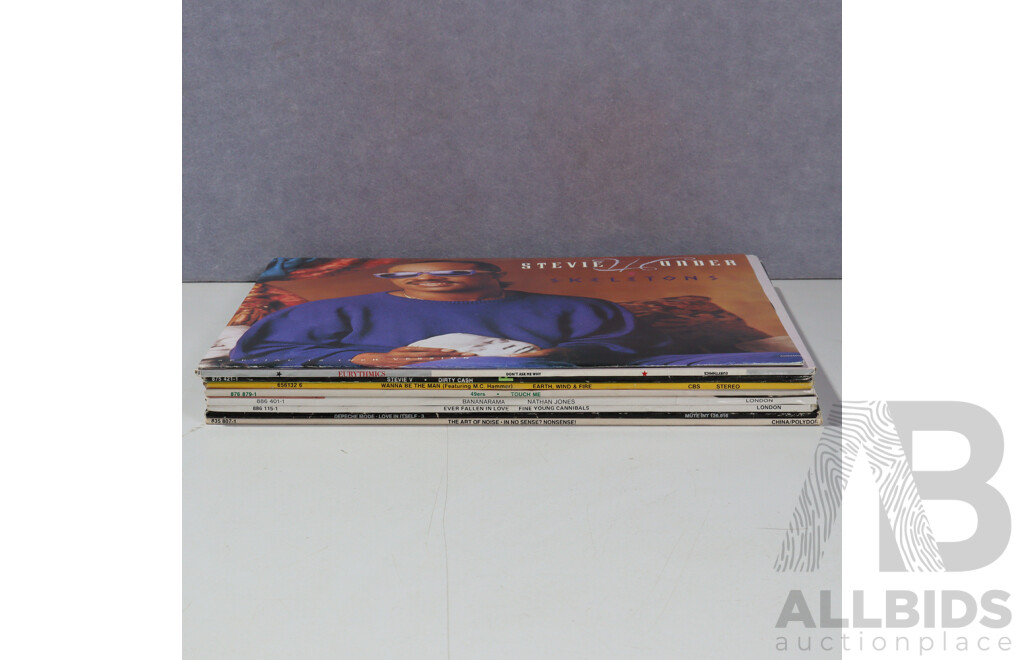 Good Collection Approx  43 Vinyl Records, Mostly 1980s & 90s 12 Inch Singles Including Duran Duran, Depech Mode, Euryhmics and More