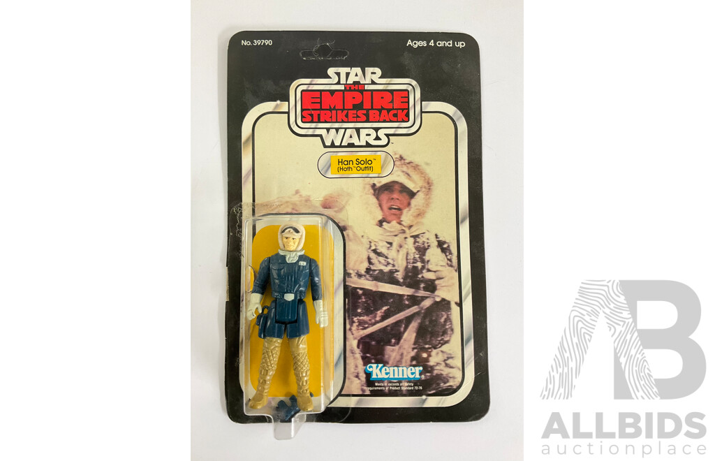 Vintage Kenner Star Wars Empire Strikes Back Han Solo Figurine with Original Packaging