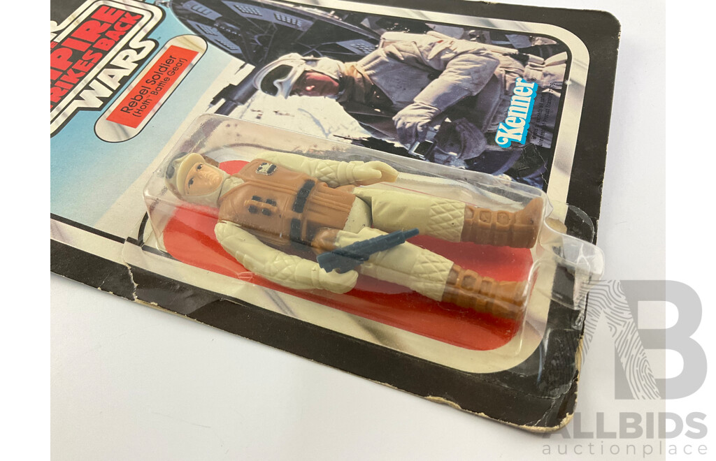 Vintage Kenner Star Wars Empire Strikes Back Rebel Soldier Figurine with Original Packaging