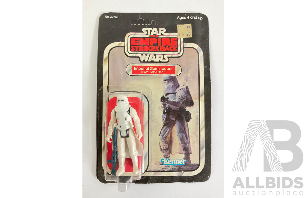 Vintage Kenner Star Wars Empire Strikes Back Imperial Stormtrooper Figurine with Original Packaging