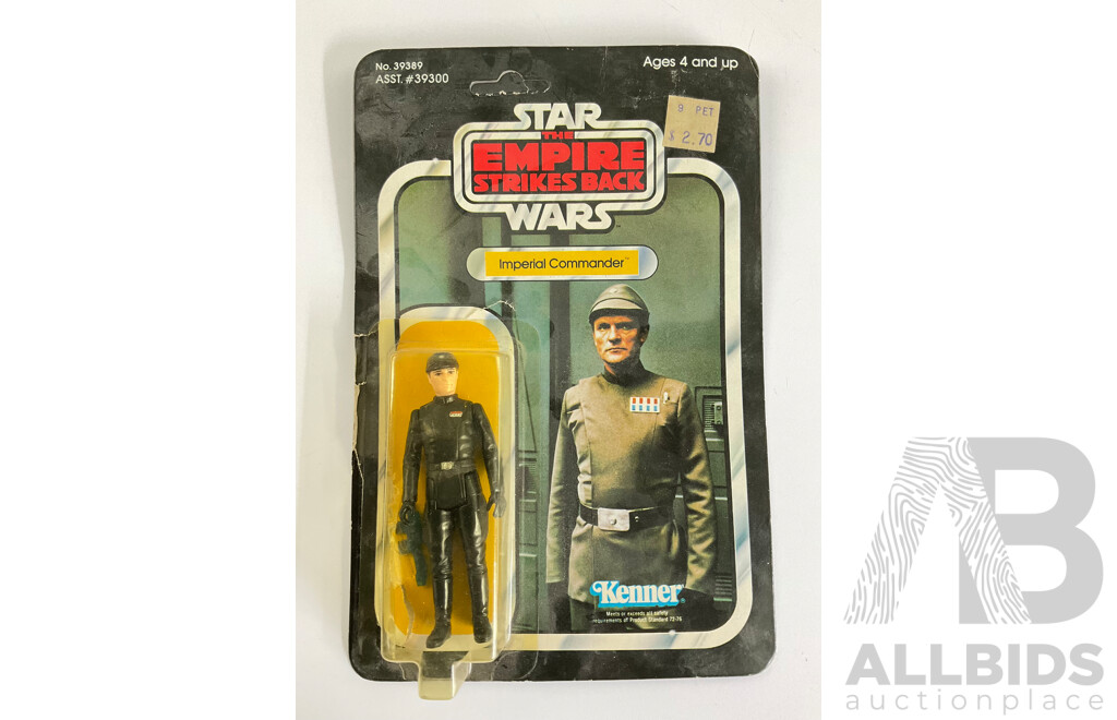 Vintage Kenner Star Wars Empire Strikes Back Imperial Commander Figurine with Original Packaging