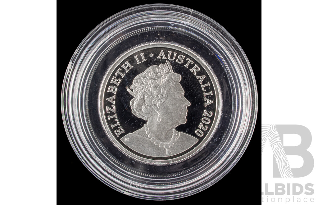 Australian RAM 2020 Silver Proof One Dollar Coin, Qantas Centenary Celebrating One Hundred Years 1920-2020  .999