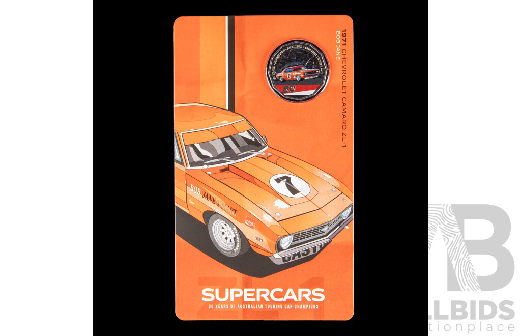 Australian RAM 2020 Nine Fifty Cent Coin Supercars Set, 60 Years of Australian Touring Car Chapionship