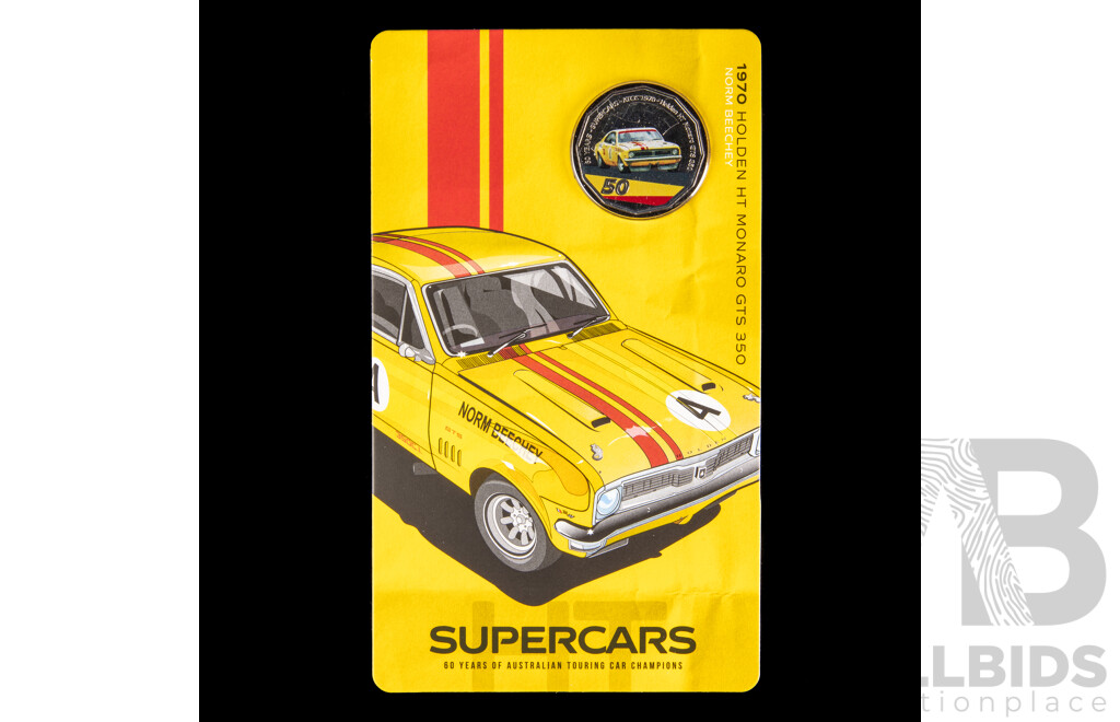 Australian RAM 2020 Nine Fifty Cent Coin Supercars Set, 60 Years of Australian Touring Car Chapionship