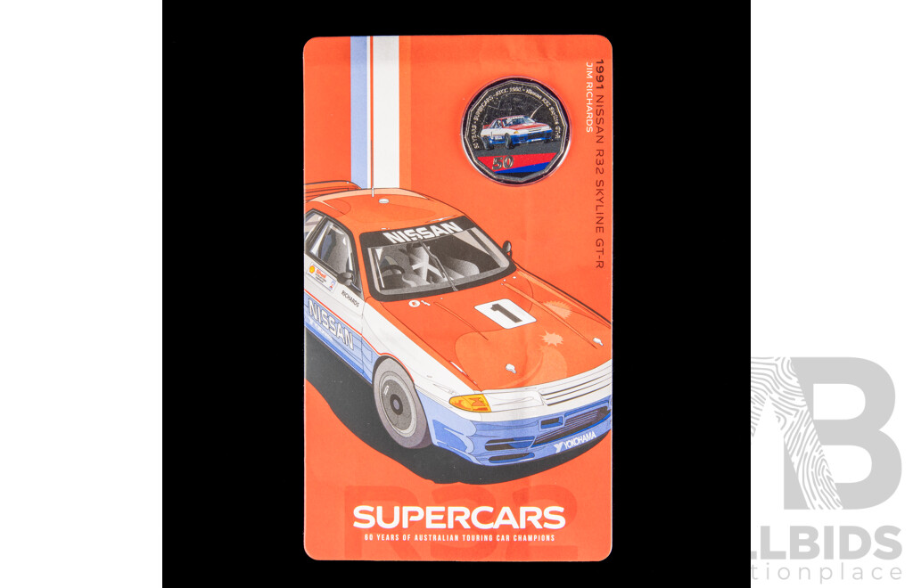 Australian RAM 2020 Nine Fifty Cent Coin Supercars Set, 60 Years of Australian Touring Car Chapionship