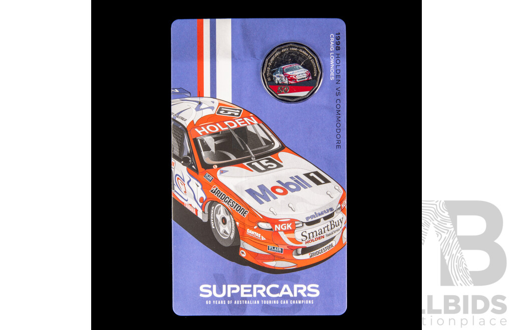 Australian RAM 2020 Nine Fifty Cent Coin Supercars Set, 60 Years of Australian Touring Car Chapionship