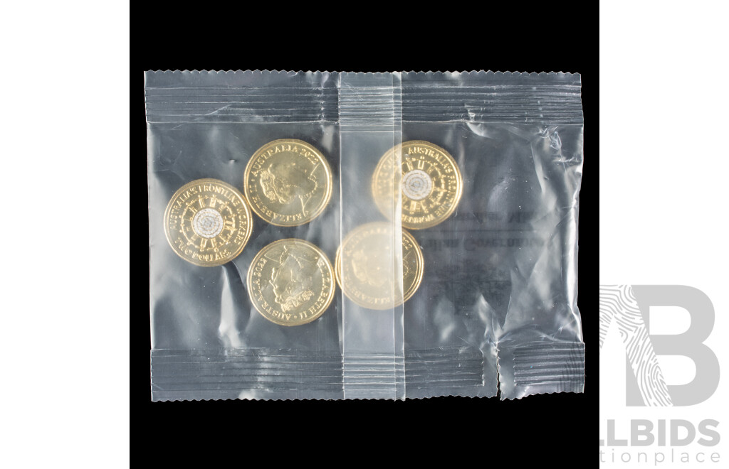 Fifteen Australian RAM 2022 UNC Two Dollar Coins Including 2020 75 Years End of WW2, 2022 Front Line Workers, 2021 Ambulance Services