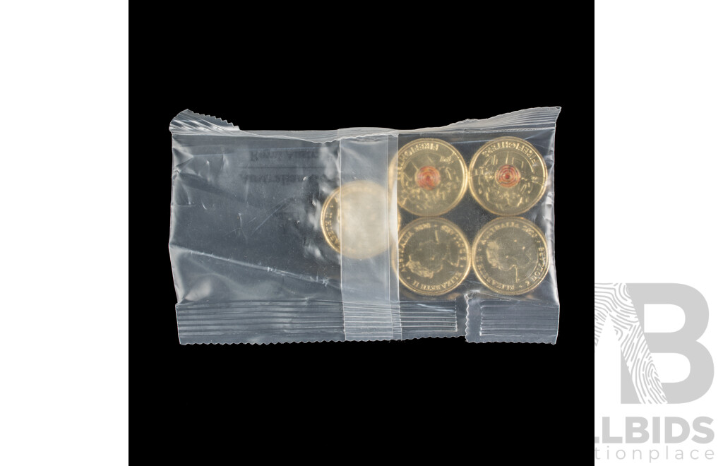 Fifteen Australian RAM 2022 UNC Two Dollar Coins Including 2020 75 Years End of WW2, 2022 75 Years Peace Keeping, 2020 Firefighters