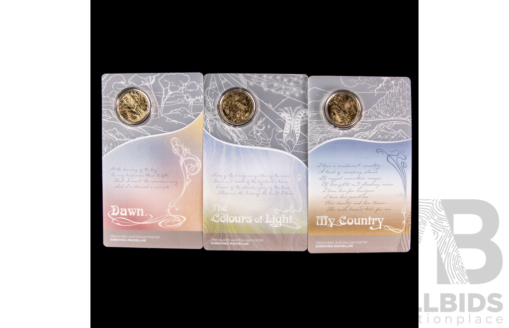 Australian RAM 2025 Dorothea Mackellar Three Fifty Cent Coin Set