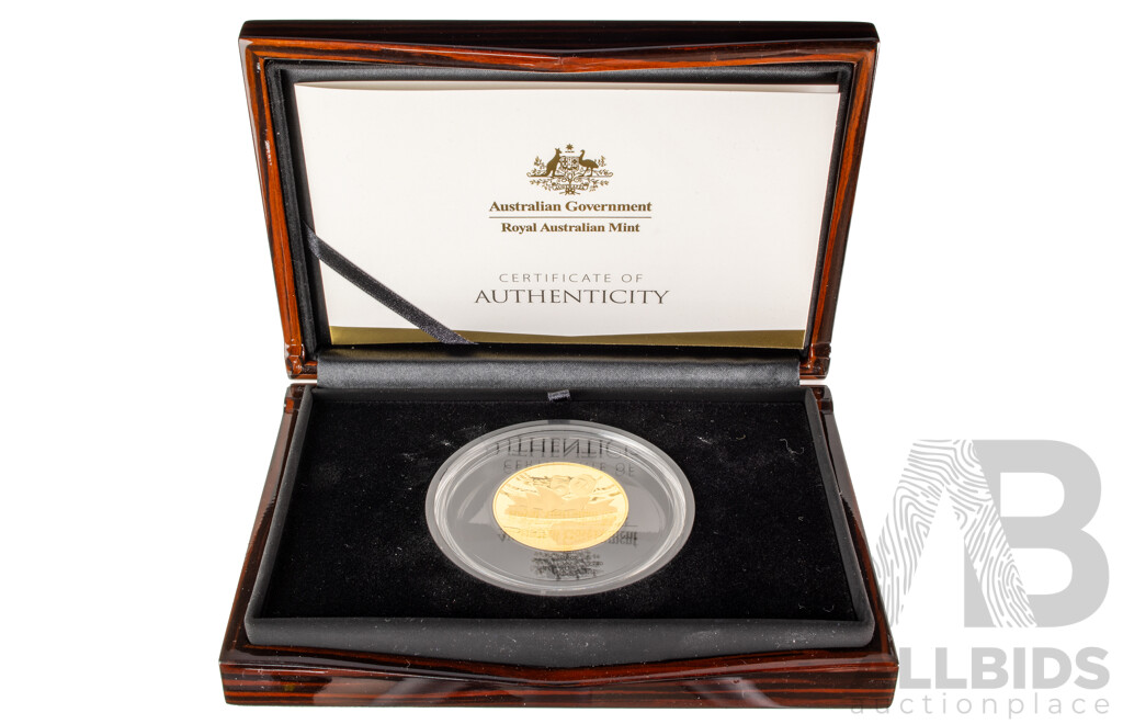 Australian RAM 2023 Gold One Hundred Dollar Proof Domed Coin, 50th Anniversary of the Sydney Opera House, One Ounce .999