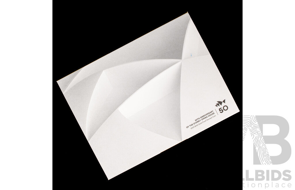 Australian RAM 2023 Gold One Hundred Dollar Proof Domed Coin, 50th Anniversary of the Sydney Opera House, One Ounce .999