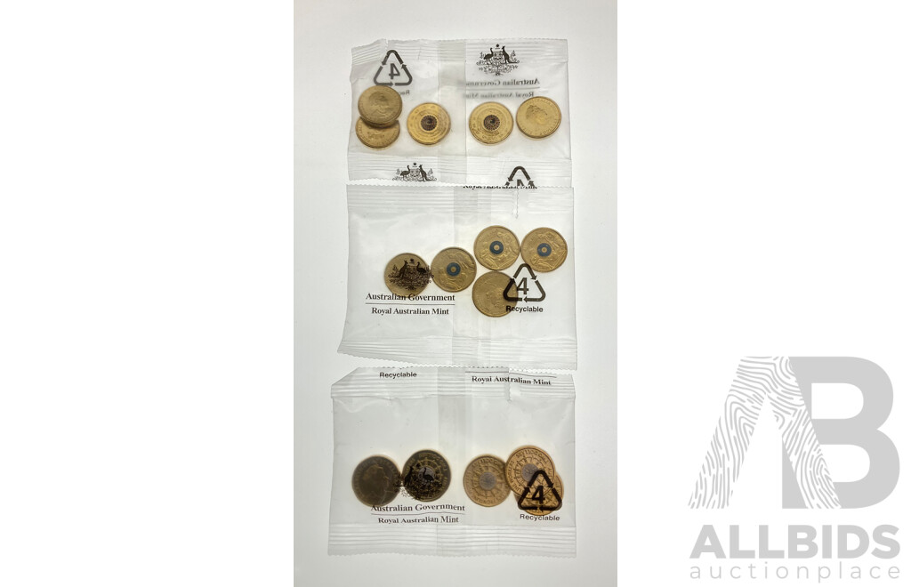 Fifteen Australian RAM Commemorative Two Dollar Coins Including 2021 Ambulance Workers,, 2021 Indigenous Military Service, 2022 Front Line Workers