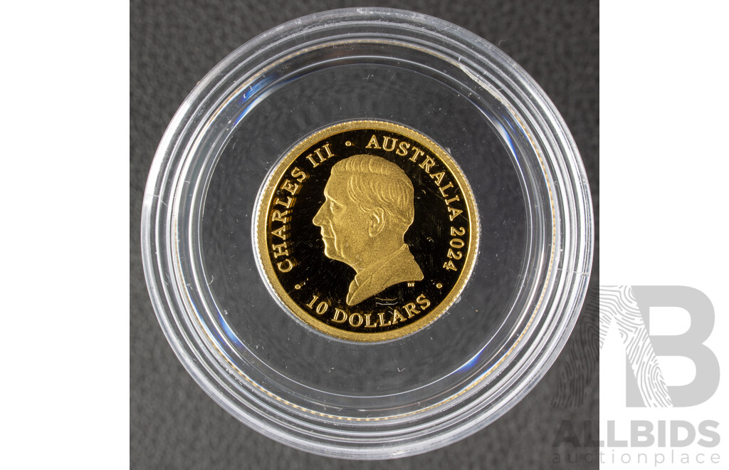 Australian RAM 2024 Gold Proof Ten Dollar Coin, C Mintmark, Out of This World - Australia in Space