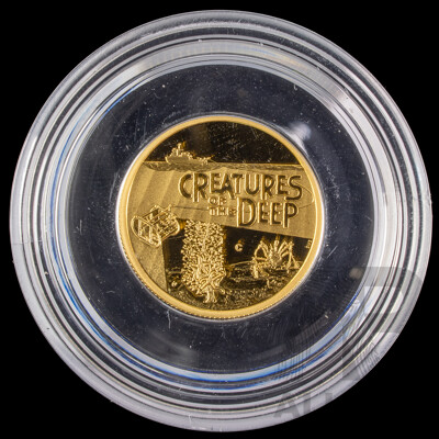 Australian RAM 2023 Gold Ten Dollar Coin, C Mint Mark, Creatures of the Deep - Gold Coral .999