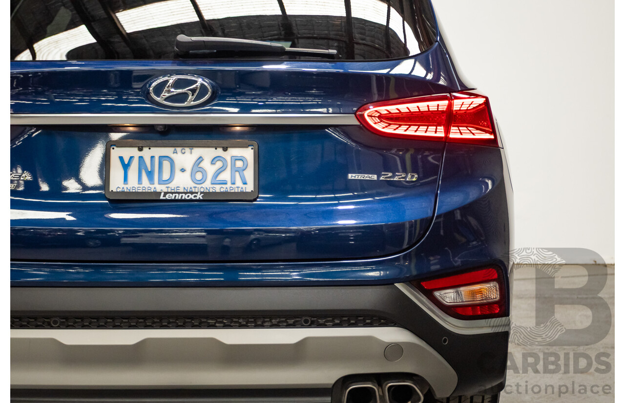 02/2019 Hyundai Santa Fe Highlander CRDi (AWD) TM 4D Wagon Stormy Sea Mica Blue Turbo Diesel 2.2L