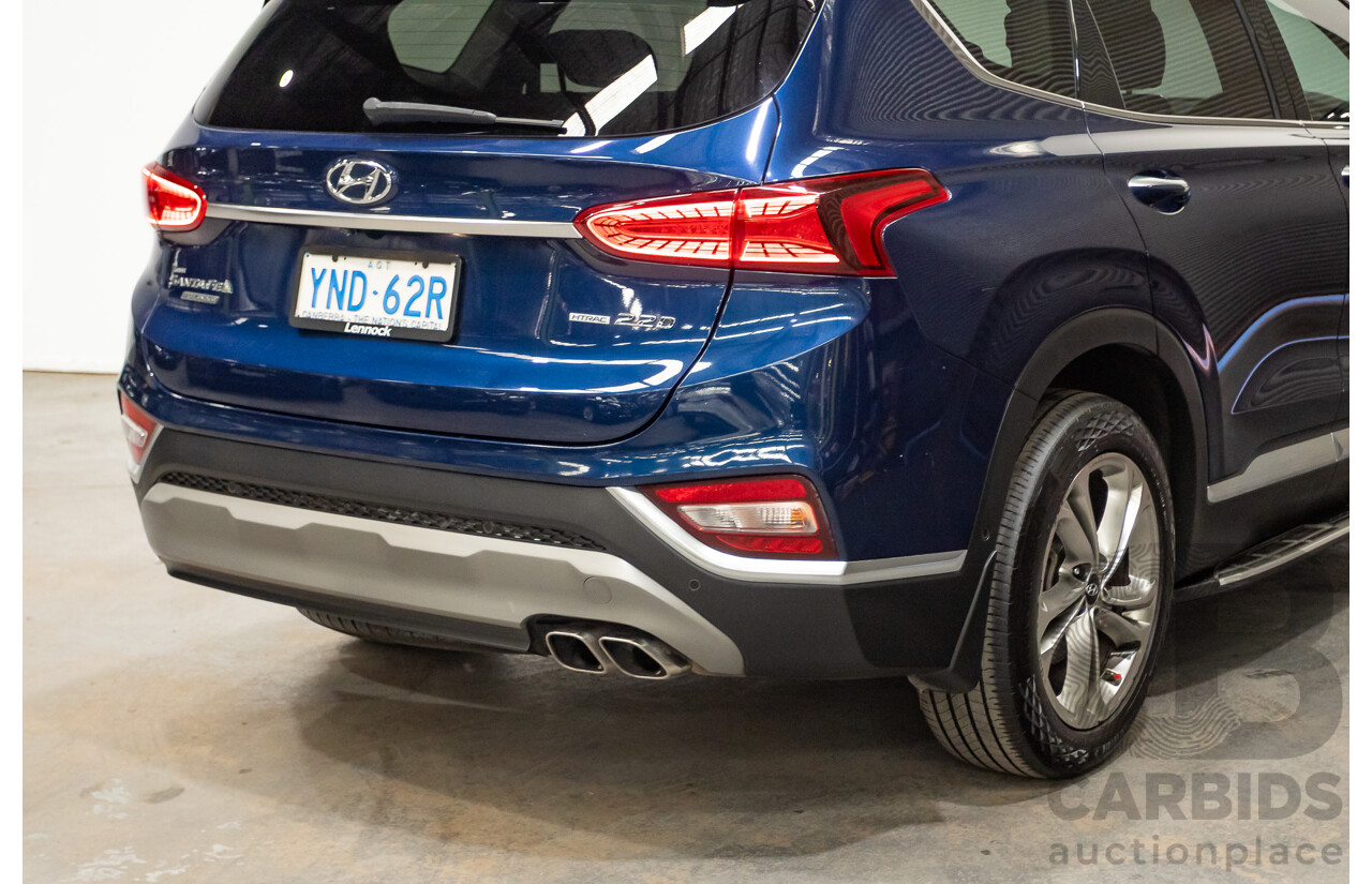 02/2019 Hyundai Santa Fe Highlander CRDi (AWD) TM 4D Wagon Stormy Sea Mica Blue Turbo Diesel 2.2L