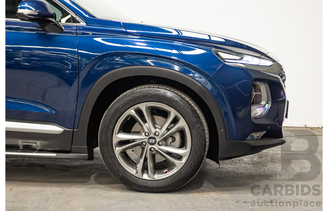 02/2019 Hyundai Santa Fe Highlander CRDi (AWD) TM 4D Wagon Stormy Sea Mica Blue Turbo Diesel 2.2L