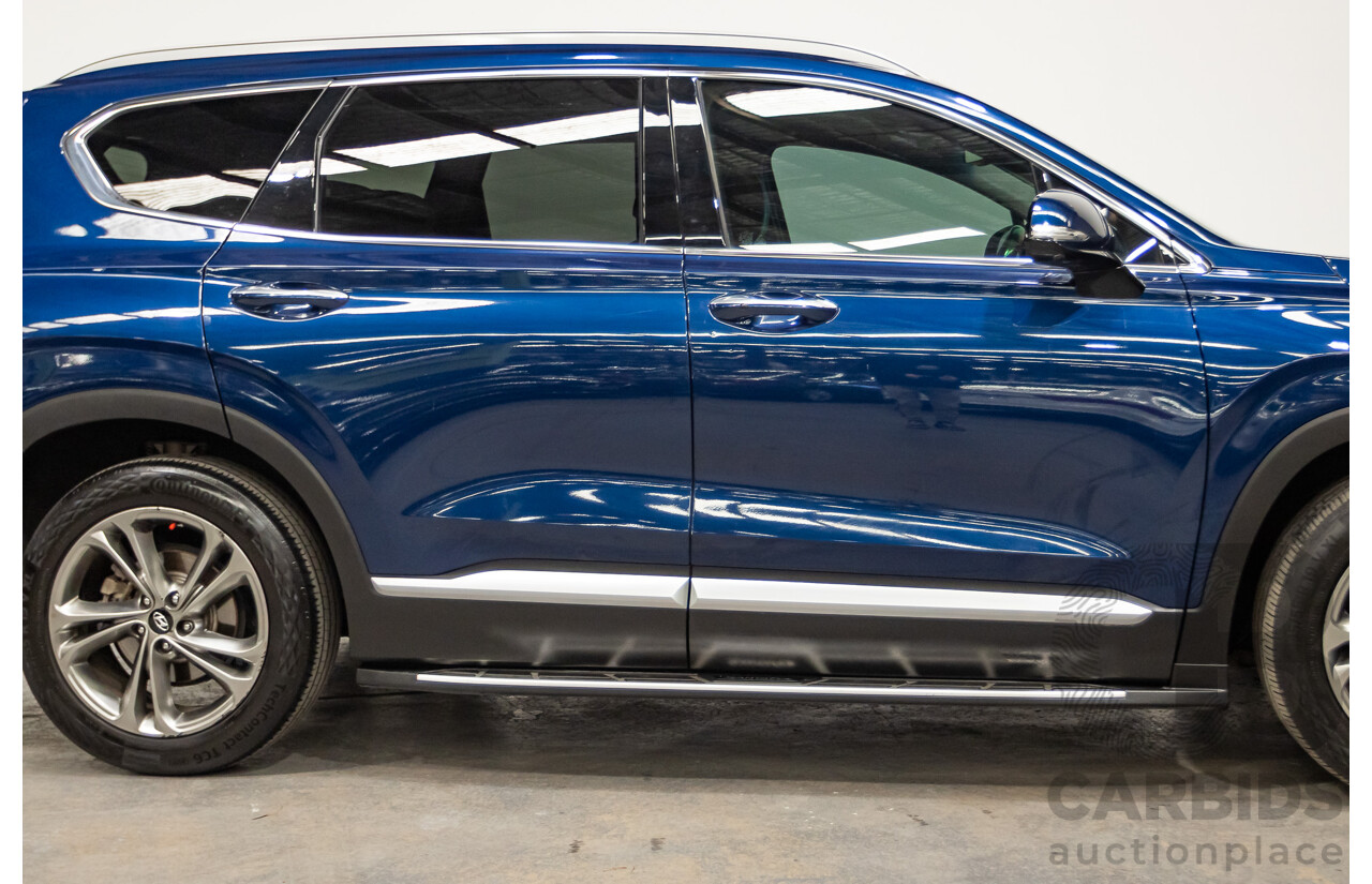 02/2019 Hyundai Santa Fe Highlander CRDi (AWD) TM 4D Wagon Stormy Sea Mica Blue Turbo Diesel 2.2L