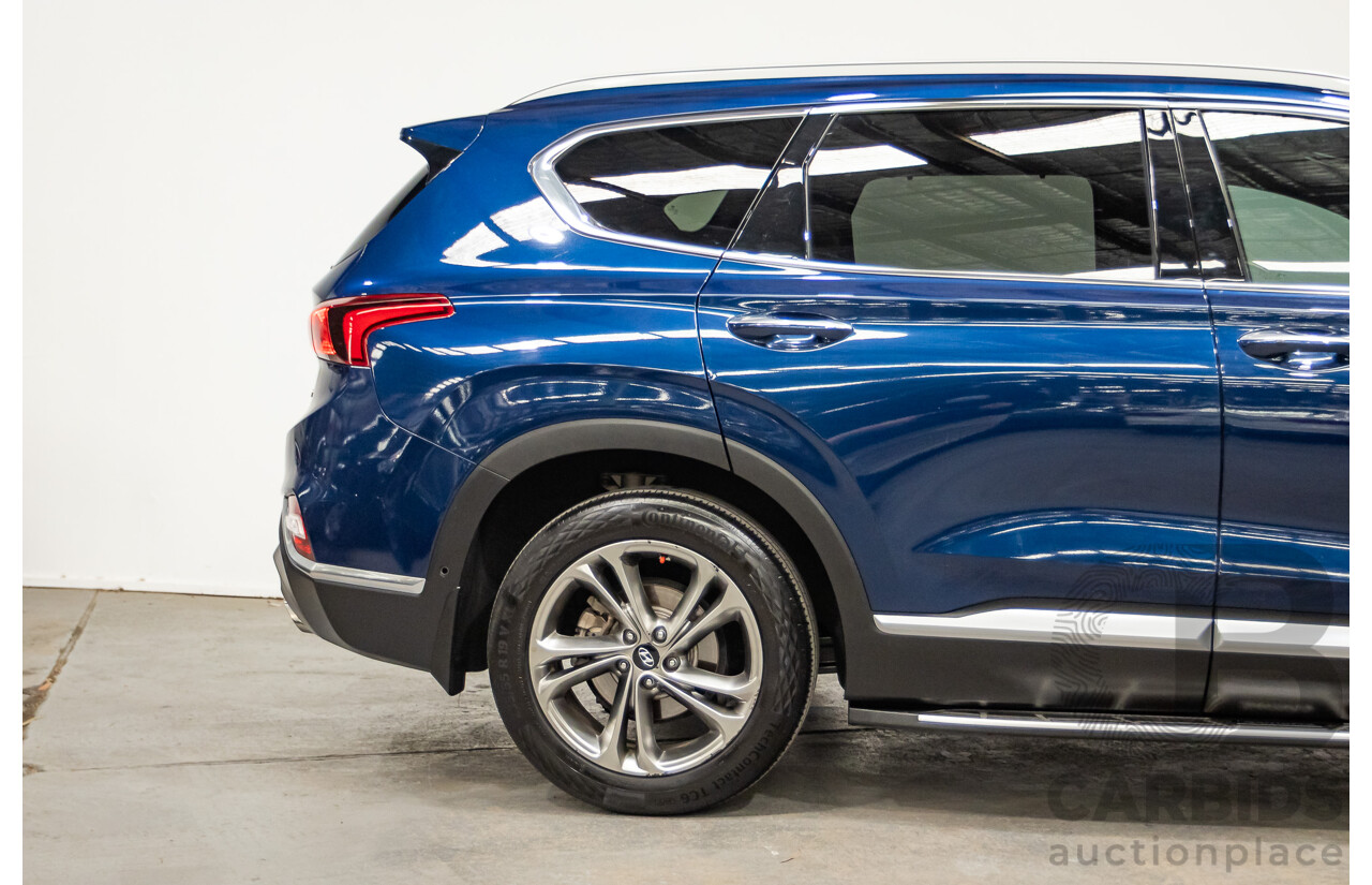 02/2019 Hyundai Santa Fe Highlander CRDi (AWD) TM 4D Wagon Stormy Sea Mica Blue Turbo Diesel 2.2L