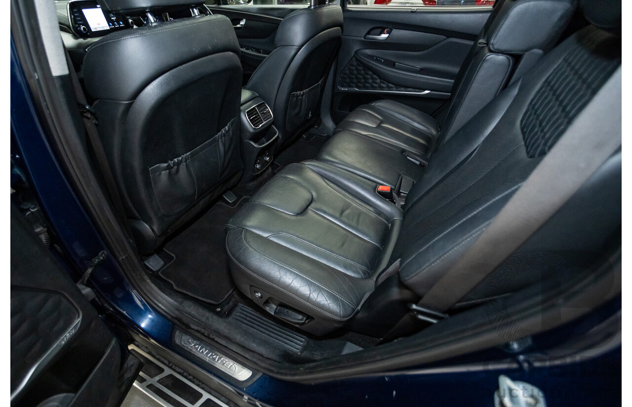 02/2019 Hyundai Santa Fe Highlander CRDi (AWD) TM 4D Wagon Stormy Sea Mica Blue Turbo Diesel 2.2L