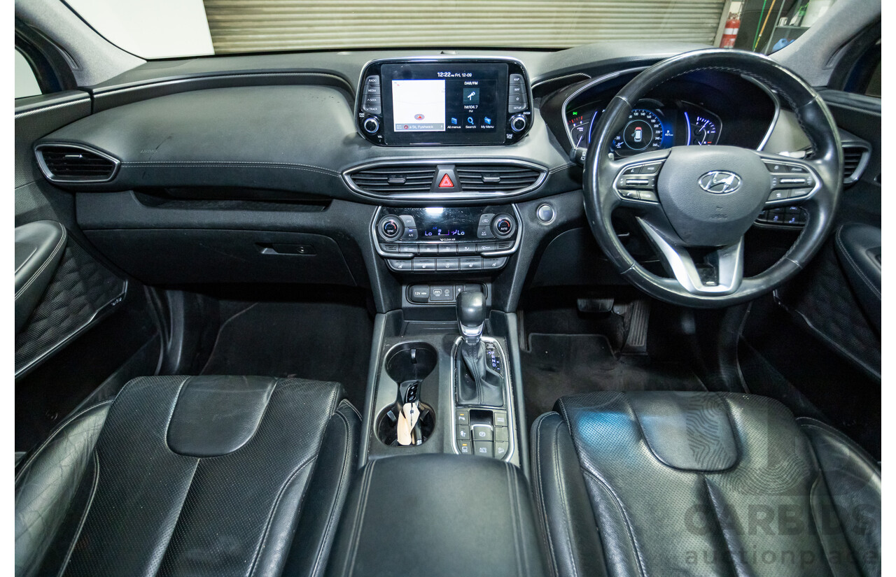02/2019 Hyundai Santa Fe Highlander CRDi (AWD) TM 4D Wagon Stormy Sea Mica Blue Turbo Diesel 2.2L