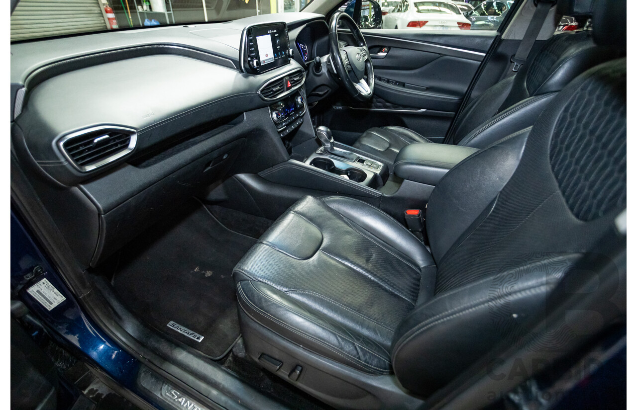 02/2019 Hyundai Santa Fe Highlander CRDi (AWD) TM 4D Wagon Stormy Sea Mica Blue Turbo Diesel 2.2L